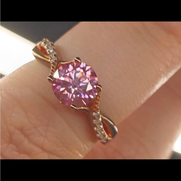Lab Grown Pink Diamond Set - Picture 2 of 6